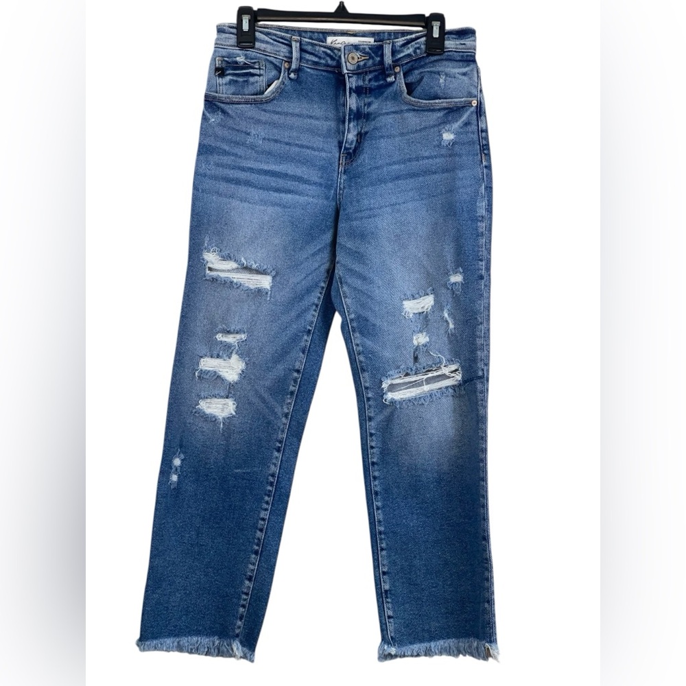 Kancan Estilo distressed straight ankle jeans. Size 27 GUC